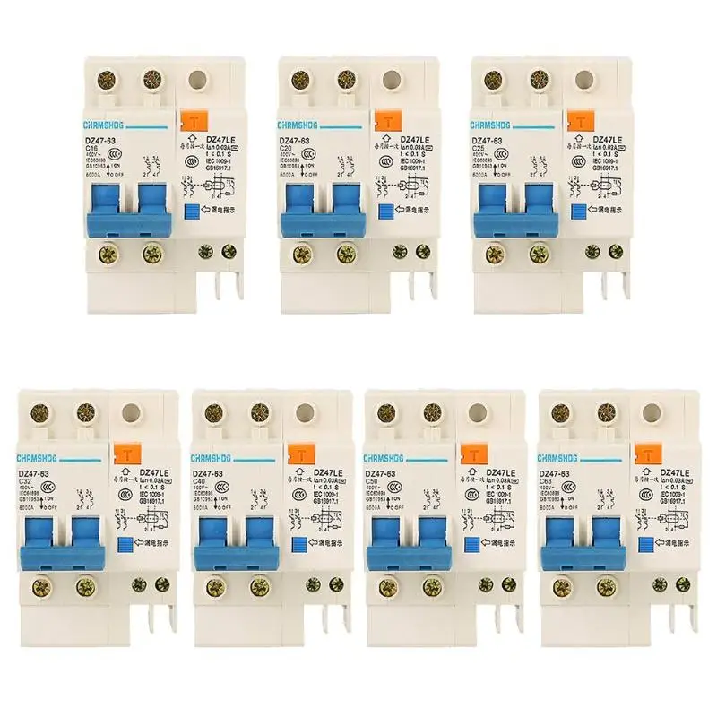 

Dz47le-63 RCCB 2P Mini Residual Current Circuit Breaker Household Electricity Leakage Protector
