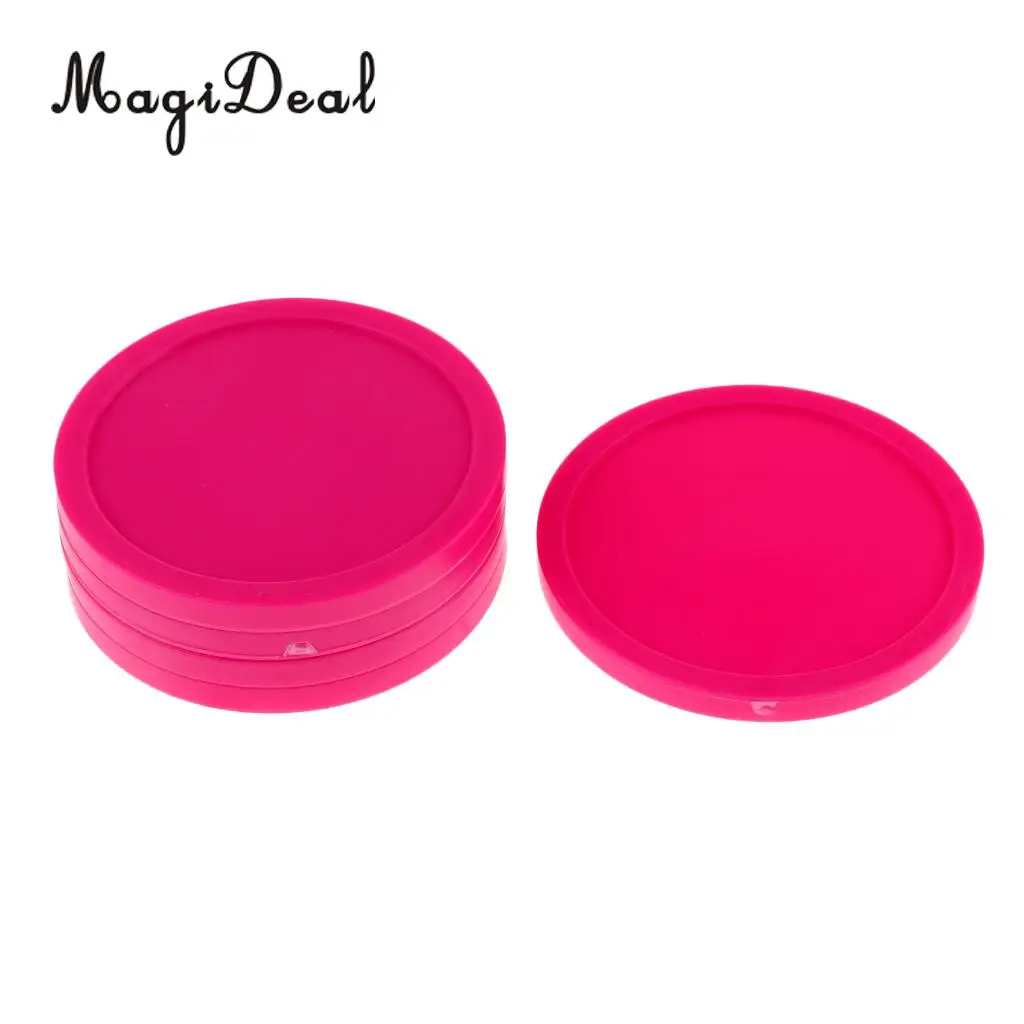 MagiDeal 5 Pieces 82mm Pink Air Hockey Replacement Pucks for Game Tables, Accessories