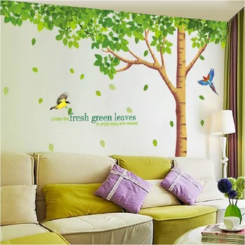 

Green tree living room bedroom TV background bedside wall stickers room decorations wall self-adhesive wallpaper stickers-84