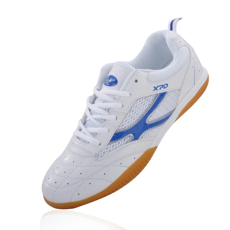 Badminton Shoes For Men Rubber Sole Women Pingpong Shoes Breathable Table Tennis Shoes Men Anti-Slip Women Volleyball Sneakers - Цвет: White Blue