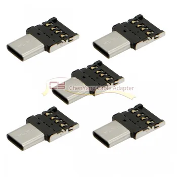 

5pcs Ultra Mini Type-C USB-C to USB 2.0 OTG Adapter for Cell Phone Tablet & USB adapter & Flash Disk card