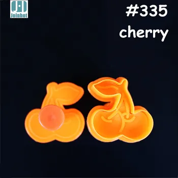 

Promotion Cherry Shape Plunger Cake Cutter Mold Plastic Biscuit Cookie Mould Pastry stamp Cake Modelling tool