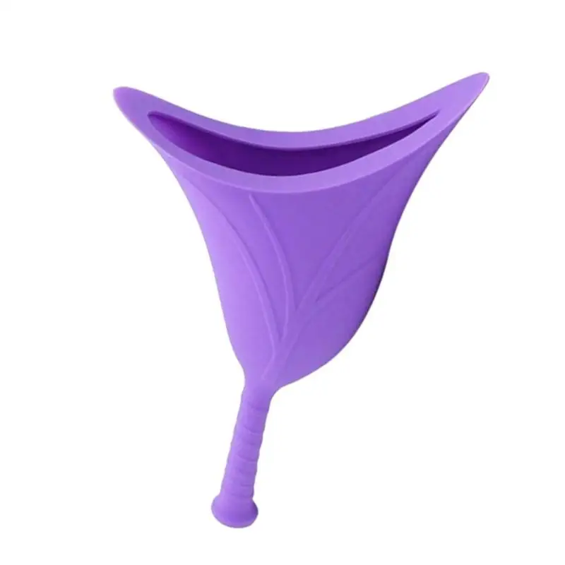 ICare складной портативный Писсуар для женщин и девочек мягкий силиконовый устройство для мочеиспускания - Цвет: Фиолетовый
