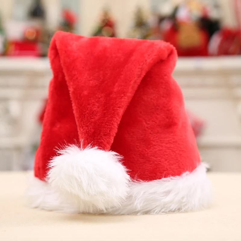 Новое поступление, Рождественская шляпа, фланелет+ Плюшевые рождественские шляпы Рождественские с шариком диаметром, Рождественская Шапка хорошего качества 6A0393