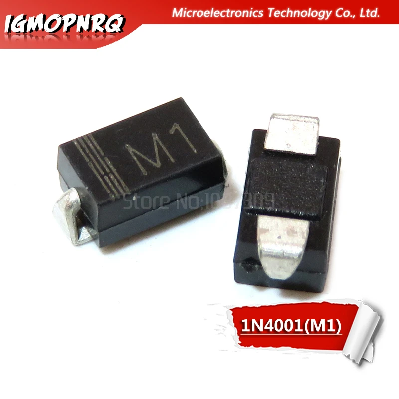 uxcell SMD Rectifier Diode 1A 100V Electronic Silicon Diodes 100pcs for 1N4001 M1 uxcell SMD Rectifier Diode 1A 100V Electronic Silicon Diodes 100pcs for 1N4001 M1