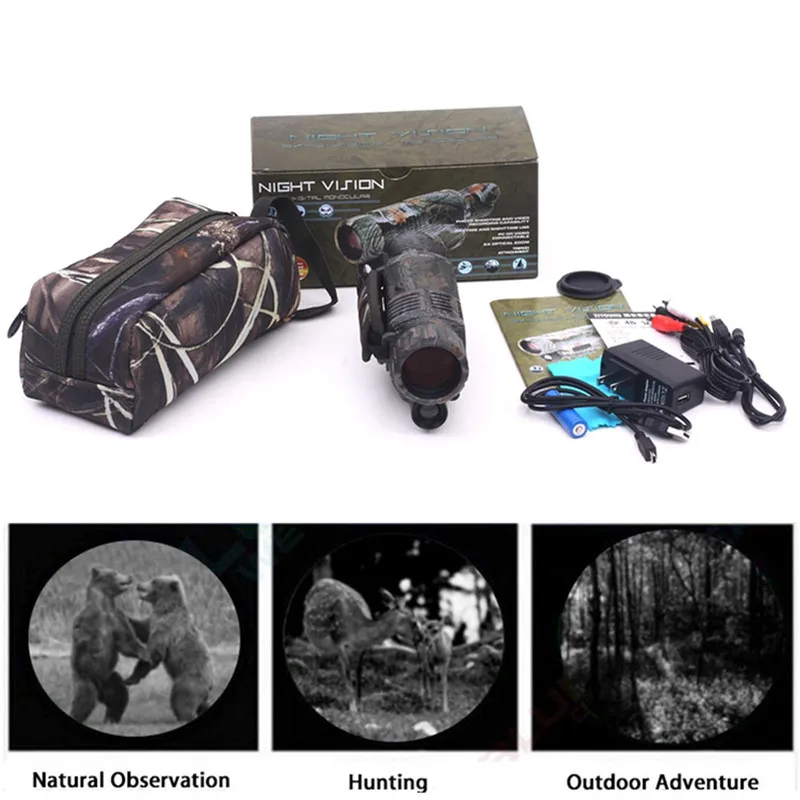 Camouflage 5X40 Powerful Infrared Spotlight Dark Night