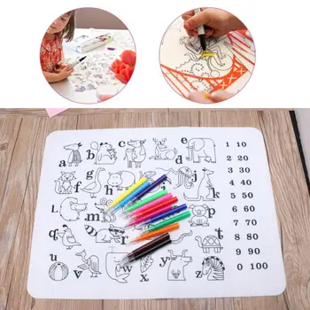 

Waterproof Dinnerware Tableware Kids Washable Coloring Placemat Babies Silicone BPA Free Baby Feeding Dishes 2019