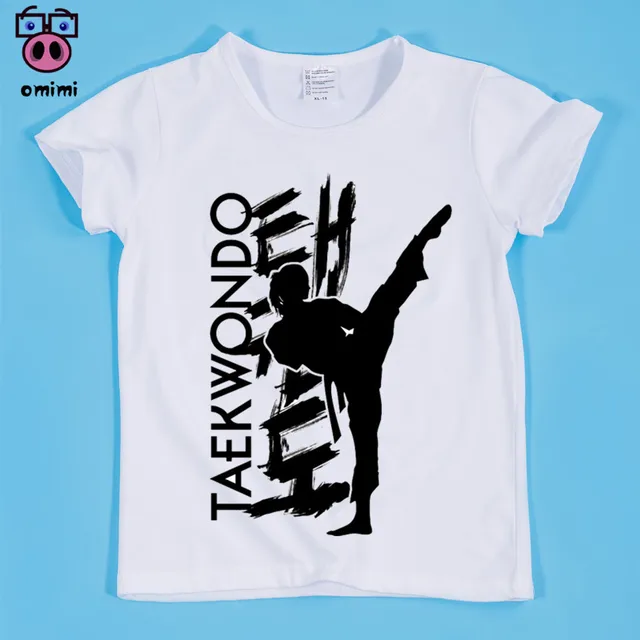 Ready Stock,Size(90 160cm) Children's Taekwondo Design Print T shirt