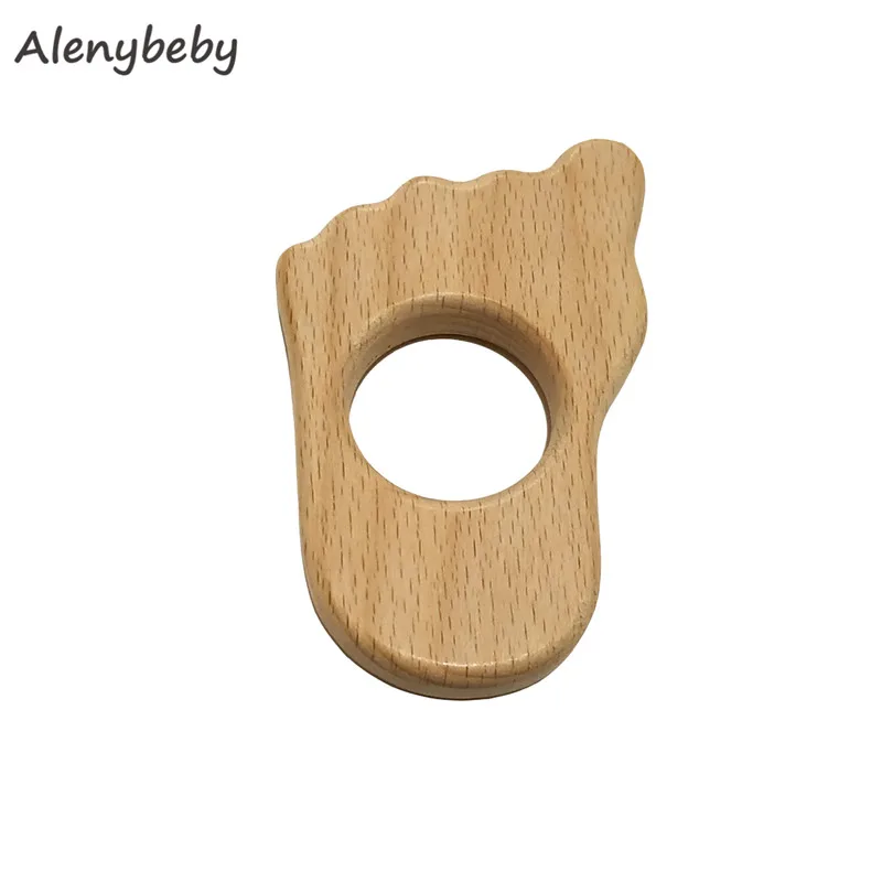 1pcs BPA FREE Natural Wood Teether Cartoon Animal Shape Wooden Baby Teether Toy Safe New baby Teething Toys Baby Shower Gift - Цвет: 185