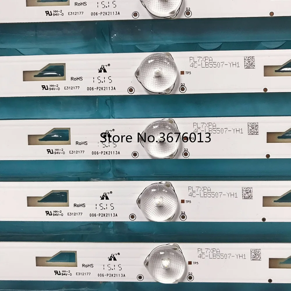 Светодиодная подсветка 619 мм для TCL L55F3700A D55A710 L55F2890A 55M80A strip 4C LB5507 YH1 1 комплект = 11