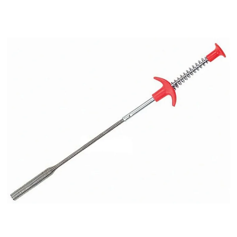Гибкий зажим с длинной ручкой, инструмент для захвата с узким изгибом, пружинный захват 60 см, красный цвет