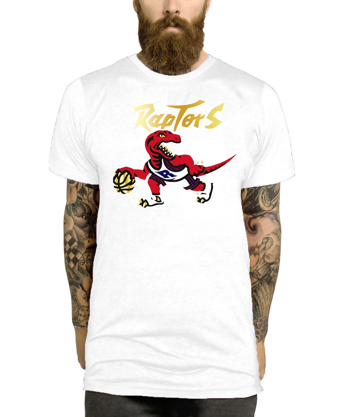 Мужская Уличная футболка Toronto, Мужская футболка в стиле хип-хоп, Raptors Mitchell Ness, черная, красная, золотая, Ретро логотип, футболка из твердой древесины - Цвет: Белый