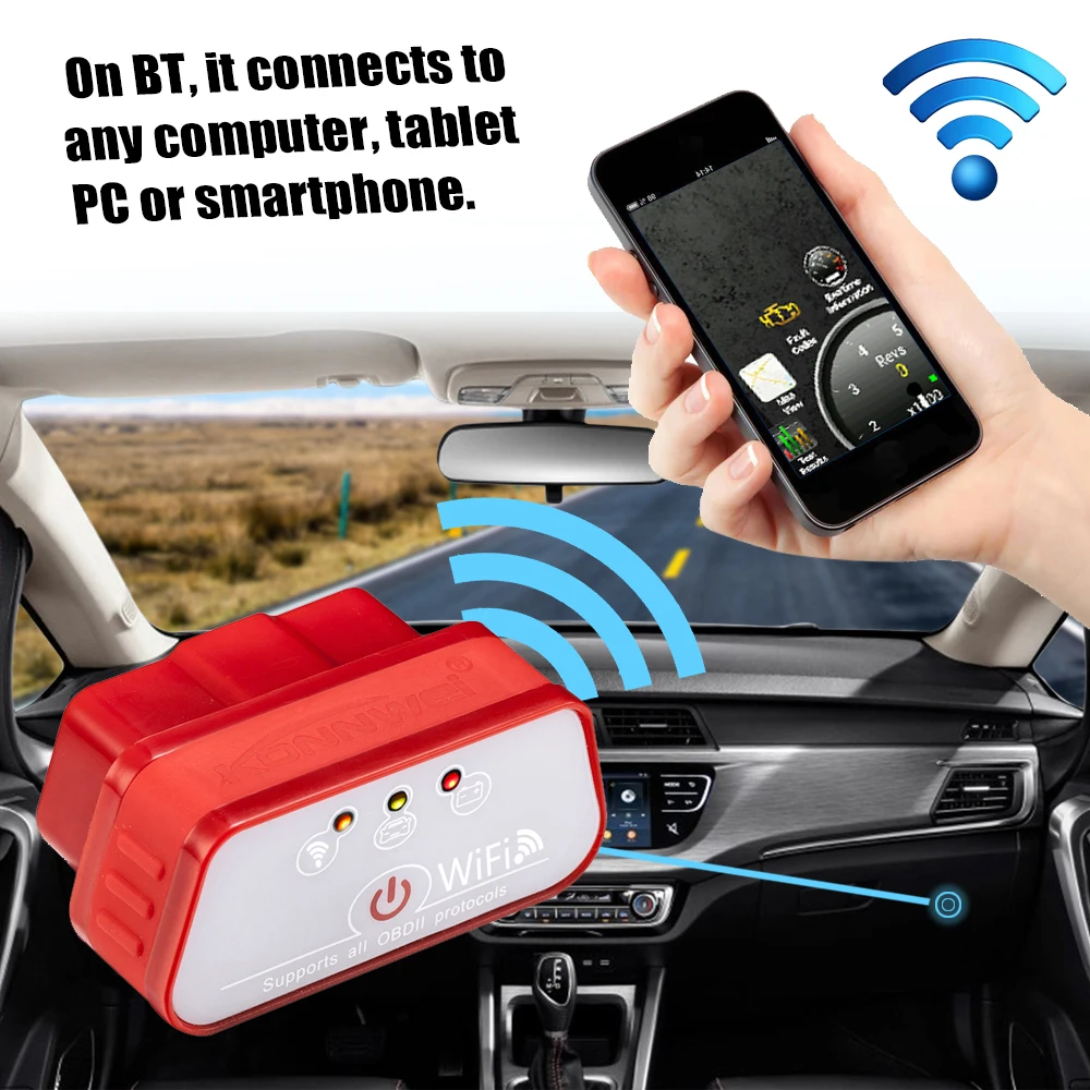 WI-FI автомобильной неисправности диагностический прибор-детектор сканер автомобильные аксессуары для укладки