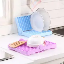 Складной пластиковый держатель для тарелок держатель для сушки посуды сушилка для кухни Органайзер
