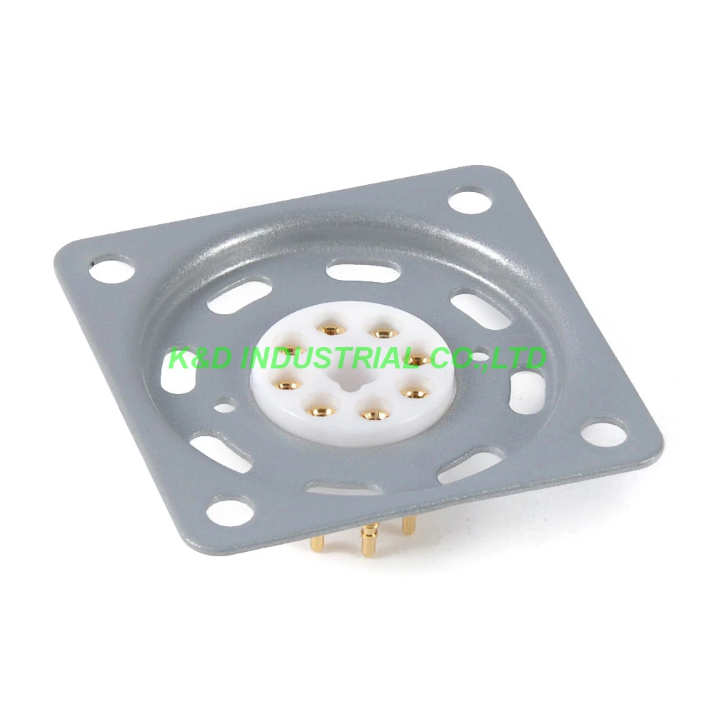 

4pcs 4pin or 8pin Tube Socket Shock Plate Black KT88 KT66 EL34 Tube Base Stainless steel mounting
