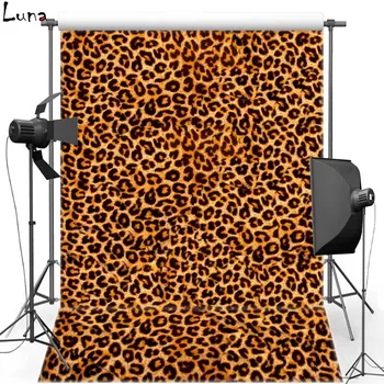

DAWNKNOW New Fabric Flannel Photography Background For Wedding leopard-print Vinyl Background For Children Photo Studio F1019