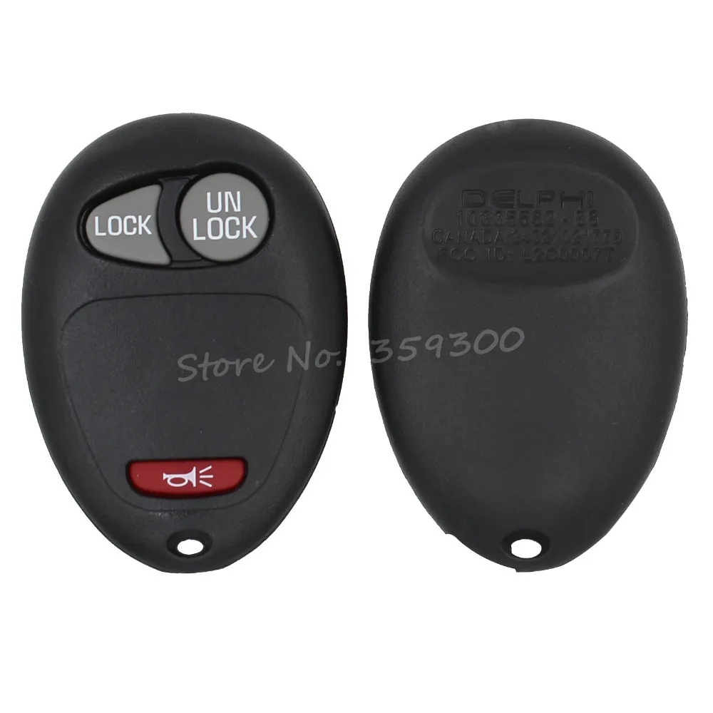 

New 3 Buttons No Chip Blank Remote 2 + 1 Panic Car Key Shell Case Cover For Buick Hummer H3 GMC Chevrolet Colorado Isuzu