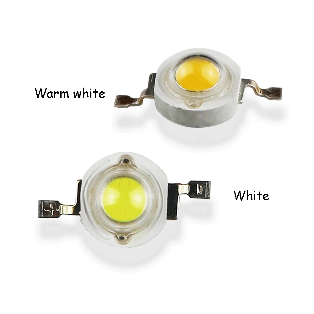 

50pcs LED Light Source 1W 3W High Power LED Lamps Chip For Spotlight Downlight White Warm White High Light JQ