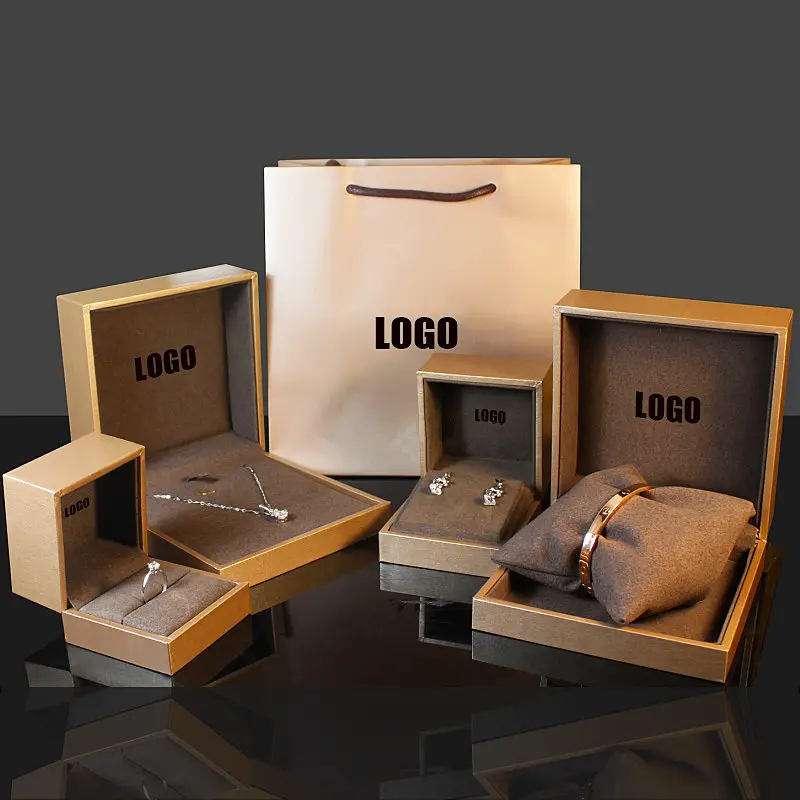 

Wholesale Women's Bracelet Case New Wedding Ring Case Jewelry Package Gift Boxes Can Customize LOGO W092