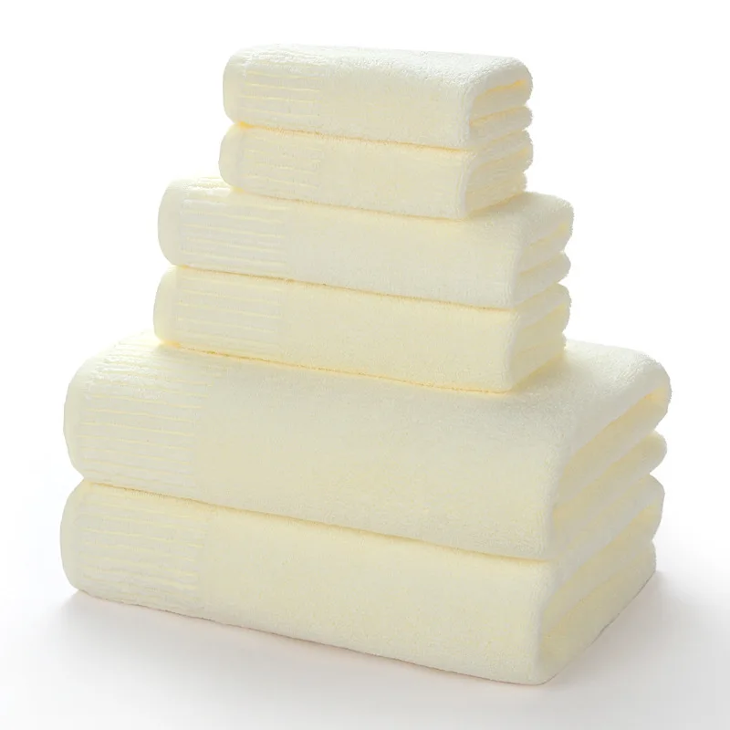 High Quality Towel Sets 3 Pcs/Set Solid Color Bath Towel Set Cotton