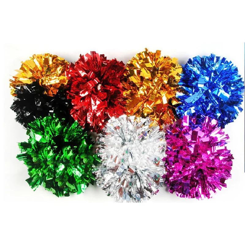 

130g,Cheering metallic pompom with baton handle in the middle,Pom Pom,Cheerleading products,,Professional use