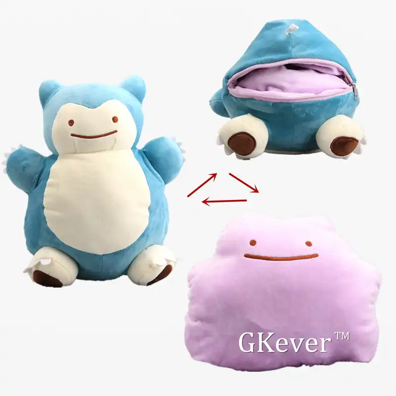 ditto snorlax plush reversible