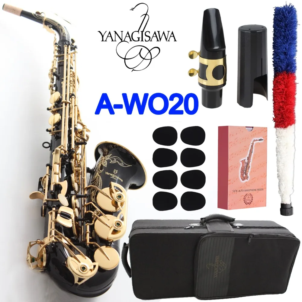 

Yanagisawa Alto Saxophone A-WO20 Black Lacquer With Case Sax Alto Mouthpiece Ligature Reeds Neck Musical Instrument Accessories
