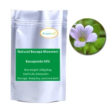 2016 Бесплатная доставка чистая природа Bacopa Monnieri Extract Powder Bacopaside 50% 100 г/пакет