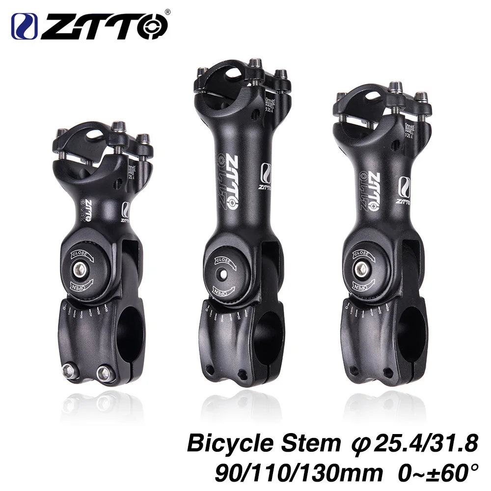 

ZTTO 2019 series Adjustable 60 Riser 90-130mm 31.8mm 25.4mm fiting Stem for XC MTB Mountain Road City Bike Bicycle Cycling part