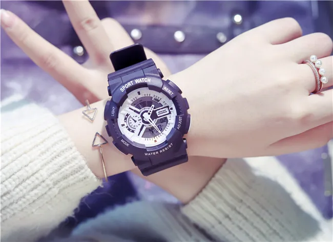 Новинка, электронные цифровые часы G, женские спортивные часы, водонепроницаемые противоударные женские часы, светодиодный, женские цветные наручные часы