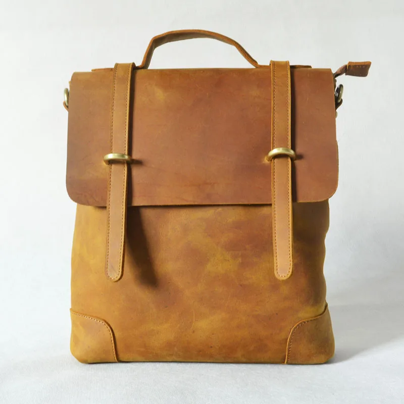 

MEN BAG Men's Real genuine Leather BAG Retro Messenger Laptop Tablet BAG Briefcase Free Shipping
