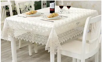 

Europe luxury embroidered tablecloth table dining table cover Lace fabric long square table bedside table cloth