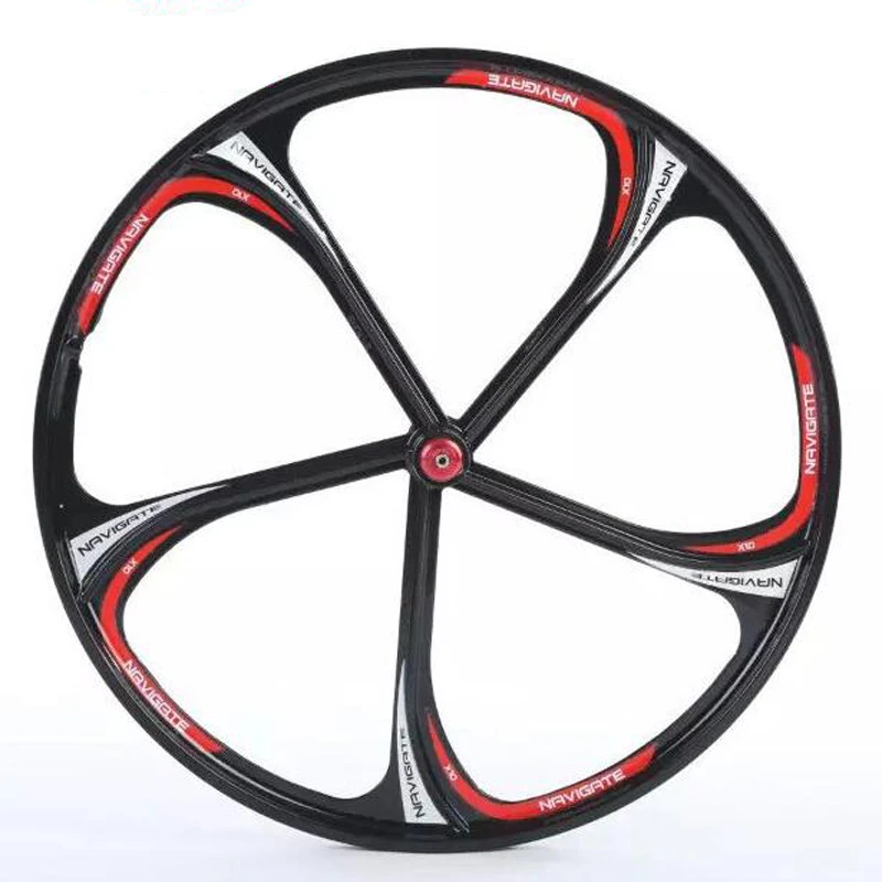 Cheap New 26-Inch Mountain Bicycle Magnesium Alloy Lntegrally Molded Five Spokes Wheel Compatible 8/9/10 Speed Cassette Sprockets 1 Cheap New 26-Inch Mountain Bicycle Magnesium Alloy Lntegrally Molded Five Spokes Wheel Compatible 8/9/10 Speed Cassette Sprockets 1