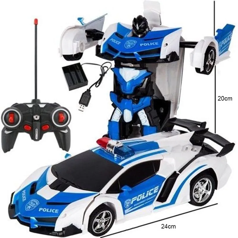 Gesture Sensing font b Remote b font Control Robot One Button Transformation Car Kids Toy Gift