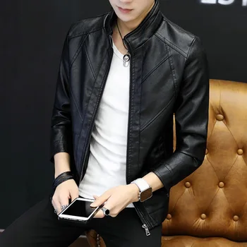 

autumn fur coat of cultivate one's morality male the spring and autumn period and the men's leather jackets fashion locomotive