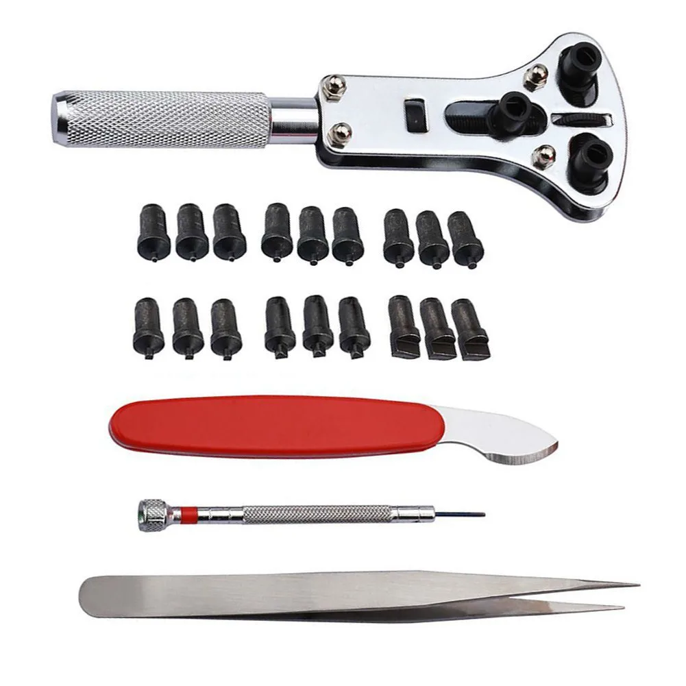 

Clocks And Watches Tool 4 Paper Set Wrist Watch Cover Back Tool Three Claw Opening + Tweezers + Prizing Knife One Word Screw