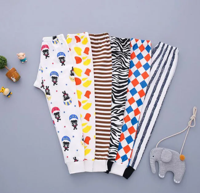 Хлопковая детская одежда для мальчиков и девочек; ночные штаны с эластичной резинкой на талии; детские мягкие пижамы брюки одежда для малышей, домашняя одежда для детей в возрасте 2, 4, 6, От 8 до 10 лет