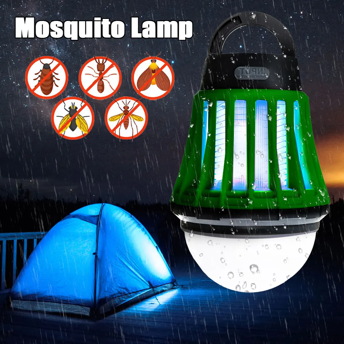 3 in 1 LED Solar Light Mosquito Killer Lamp With Solar Panel LED