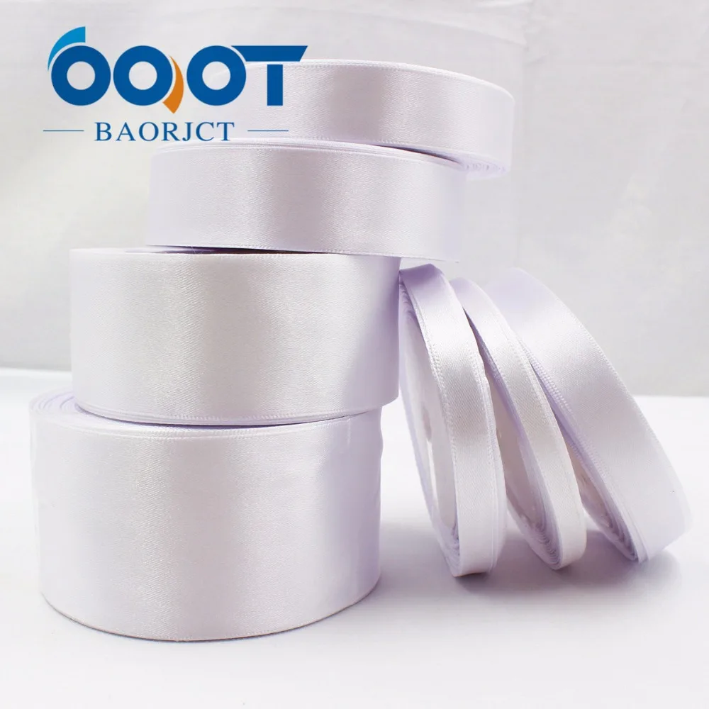 1667-1 , 25 Yards White Silk Satin Ribbon , Wedding decorative ribbons, gift wrap, DIY handmade materials