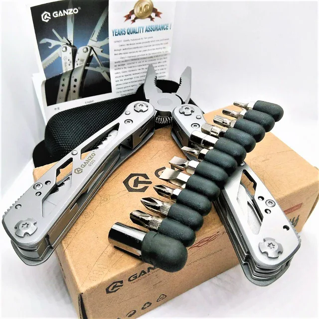 Ganzo 26 in 1 Stainless long nose EDC G202 Folding multi plier tool portable knife hand tools sets folding tools