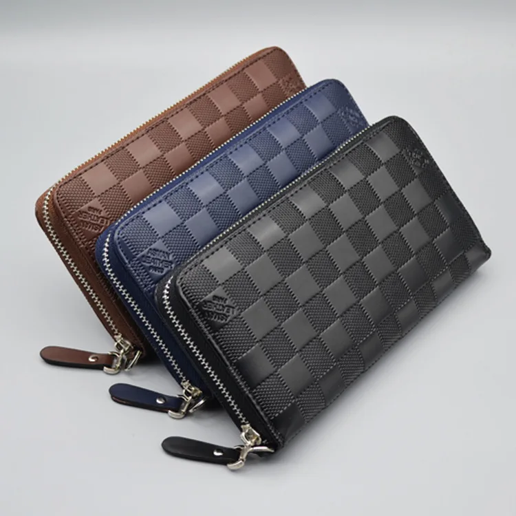 

Fashion Men Wallets Long Design Square Boy Purse Business High-capacity Bags