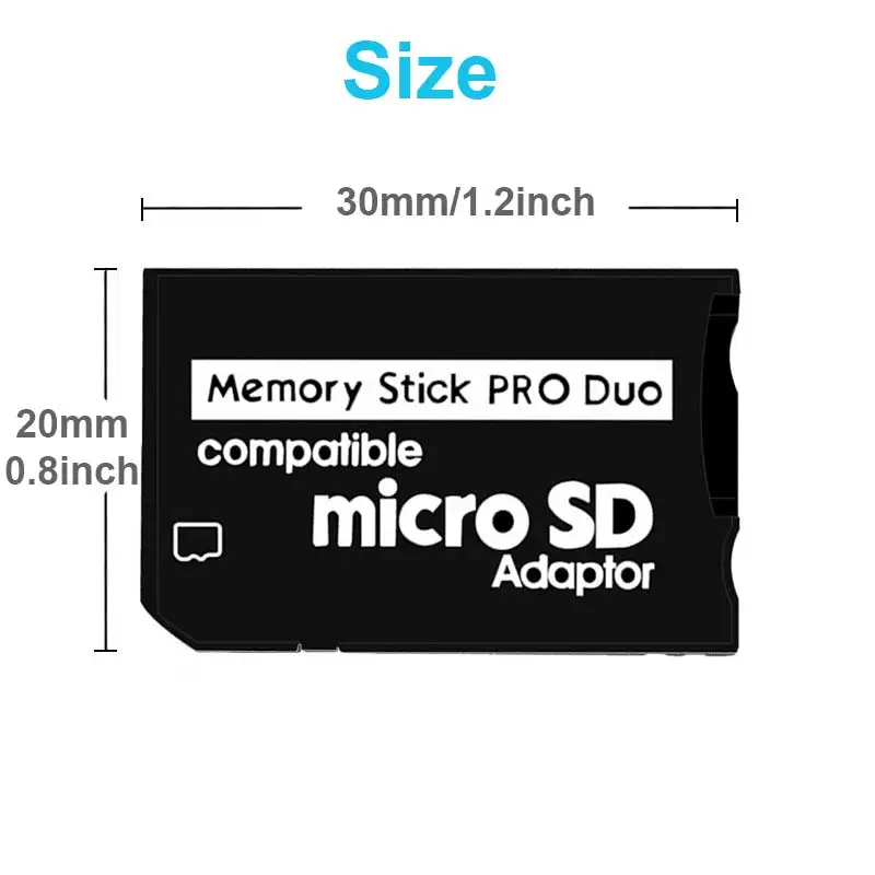 Ingelon Memory Stick Pro Duo Adapter Micro SD to Memoria Stick Card TF to MS Card Reader for Sony PSP Adapter Memory Card (3)
