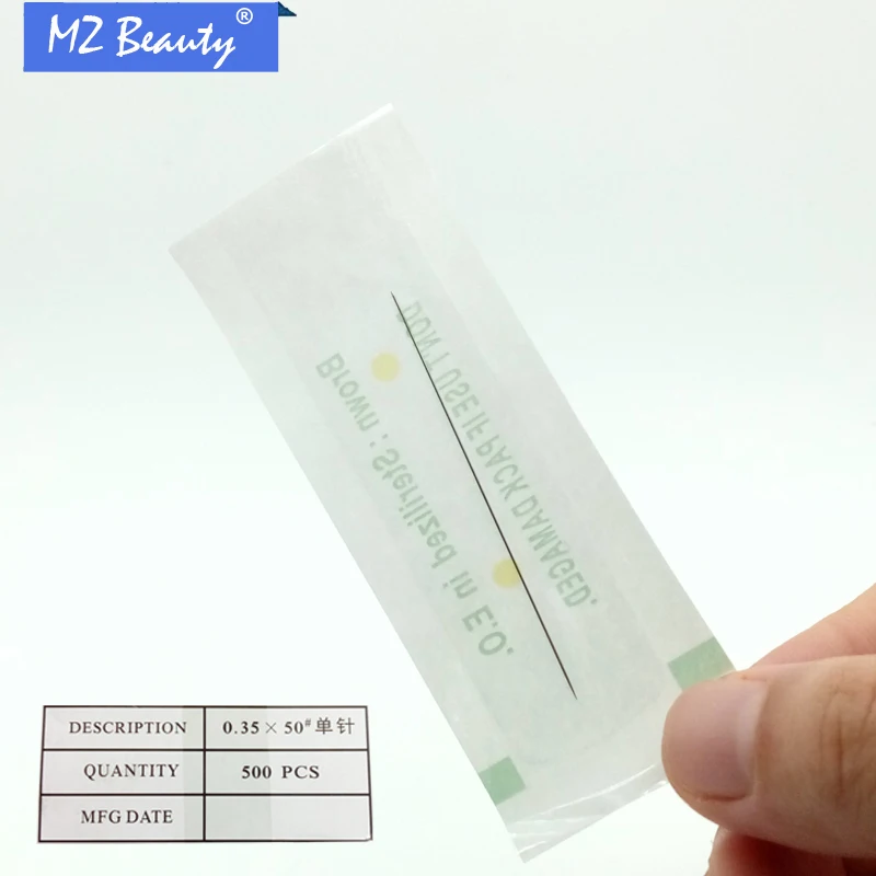 500pcs1RL одноразовые иглы татуировки для бровей 0 35x50 мм R1 перманентного макияжа