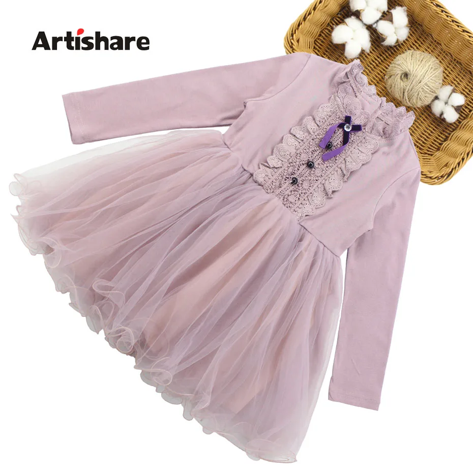 Платье для девочек; коллекция года; сезон весна; школьное платье для девочек детское праздничное платье с длинными рукавами подростковая одежда для девочек 12 лет