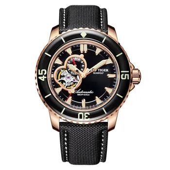 Reef Tiger/RT Sport Automatic Watches for Men Rose Gold-Tone Super Luminous Dive Watch 200M RGA3039 Lahore