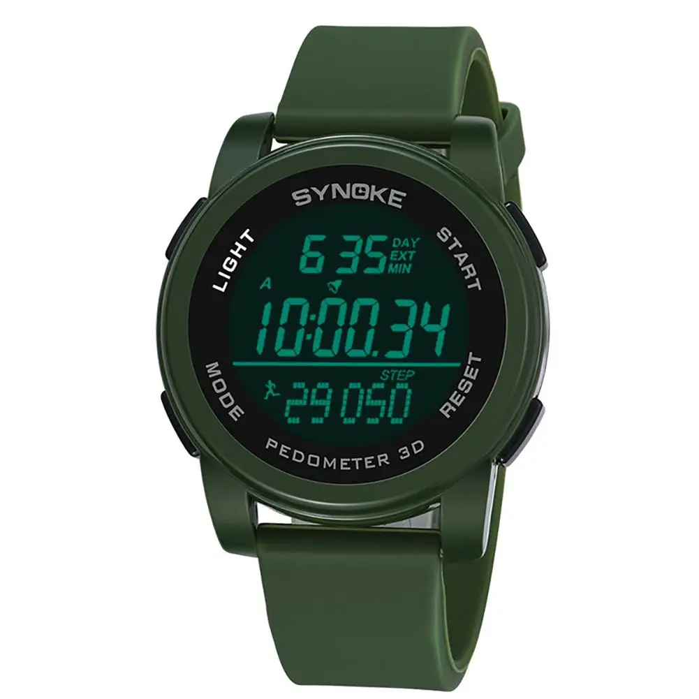 

Men Pedometer Waterproof Fashion digital watch Alarm Luminous Outdoor Running Wrist Watch sport watch watches