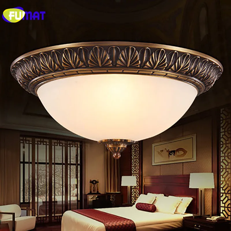 FUMAT European Antique Ceiling Lamp LED American Retro Bedroom Lamp Corridor Luminaire Vintage Home Lighting Aisle Ceiling Light