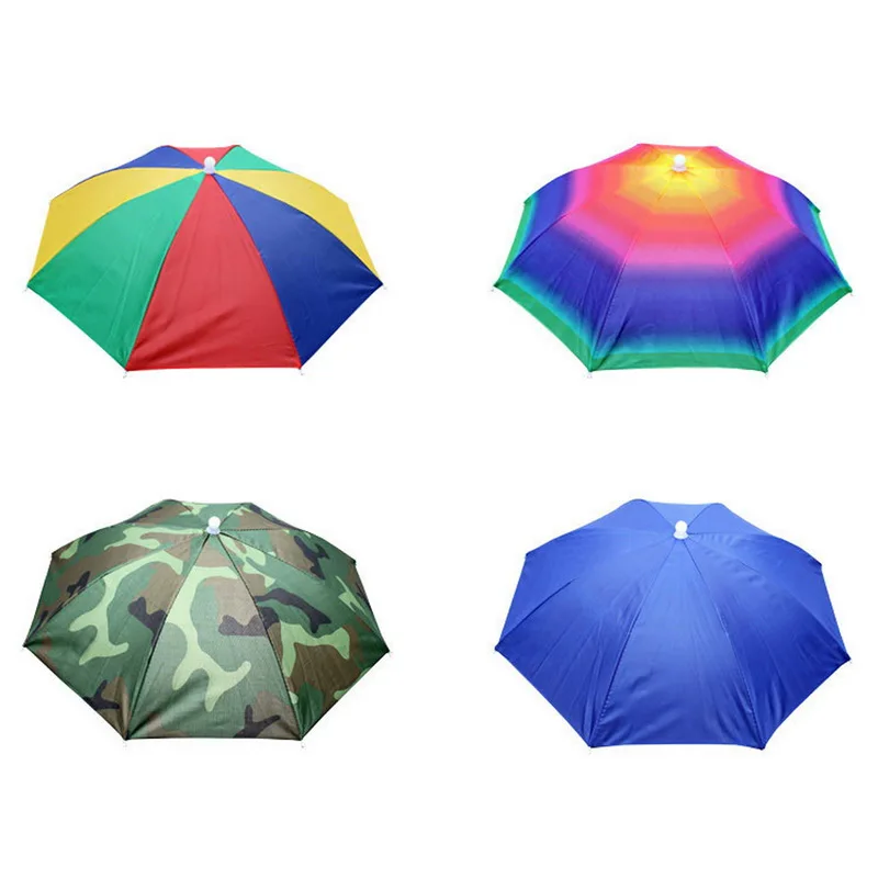 Переносная головная шляпа-зонтик, шапка для рыбалки, анти-дождь, рыбалка, анти-солнце, зонтик, шляпа для взрослых и детей, унисекс, уличная Спортивная Кепка