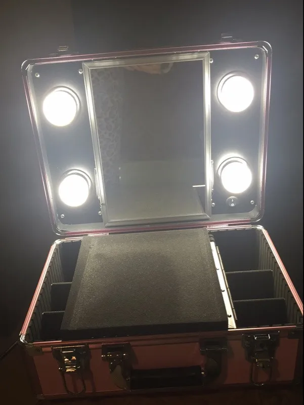 Тип косметичка чехол с светодиодный светильник s beauty Kit подарочный набор зеркальная коробка для хранения 2 типа с желтым или белым светильник