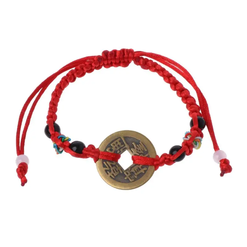 

Authentic Chinese Coin Kabbalah Red String Bracelets Lucky Wealth Amulet Jewelry Exquisite Bracelet